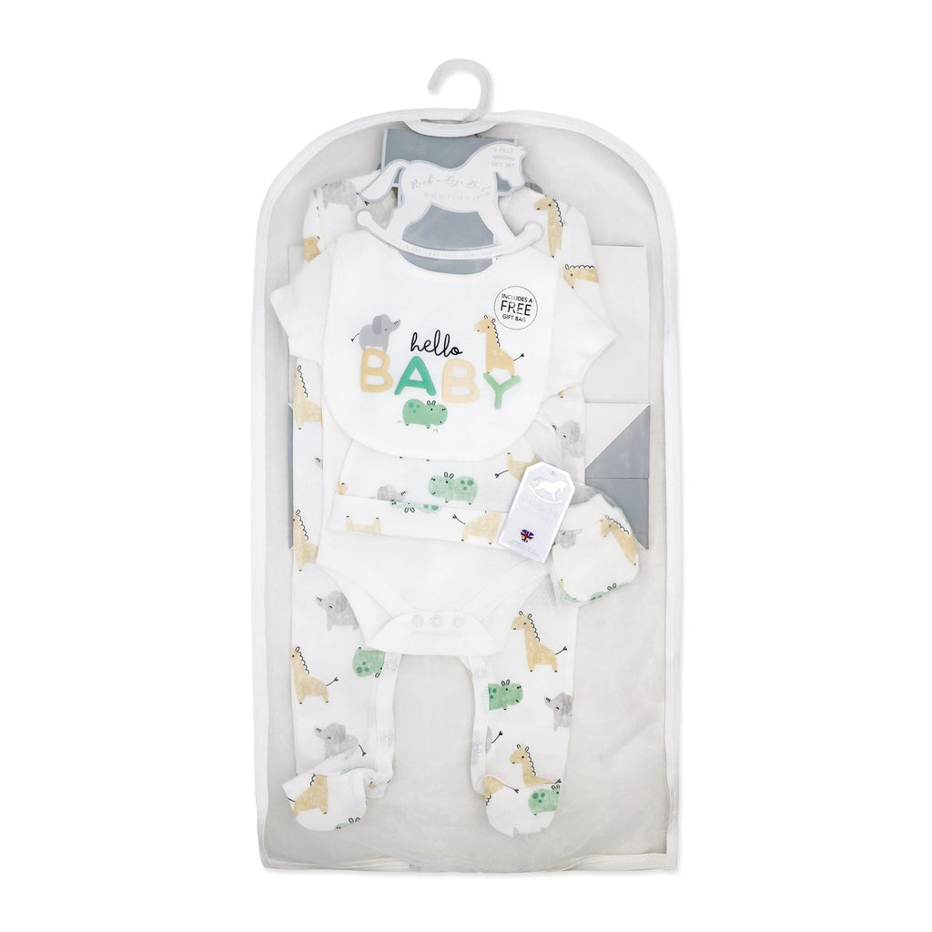 5 Piece Layette Gift Set – 100% Cotton