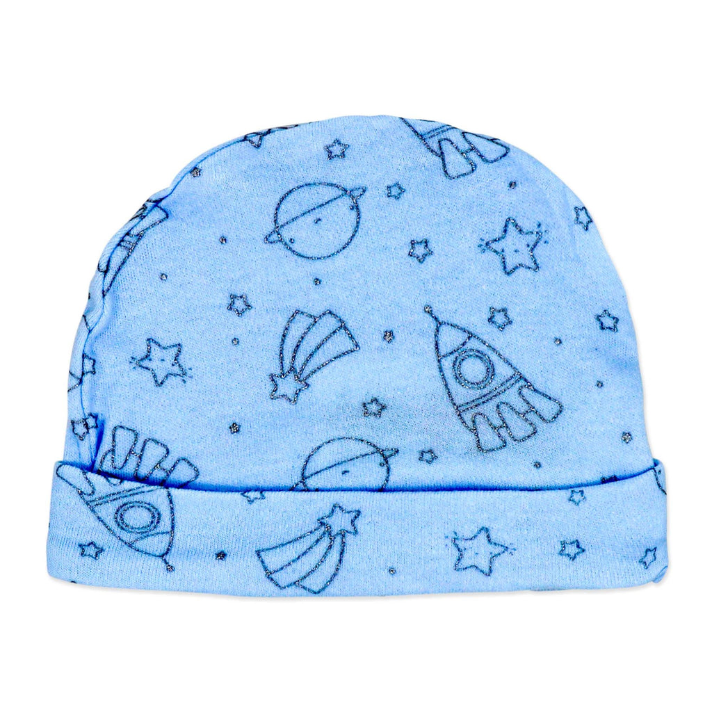 Blue Space 5 Piece Baby Layette Gift Set – 100% Cotton