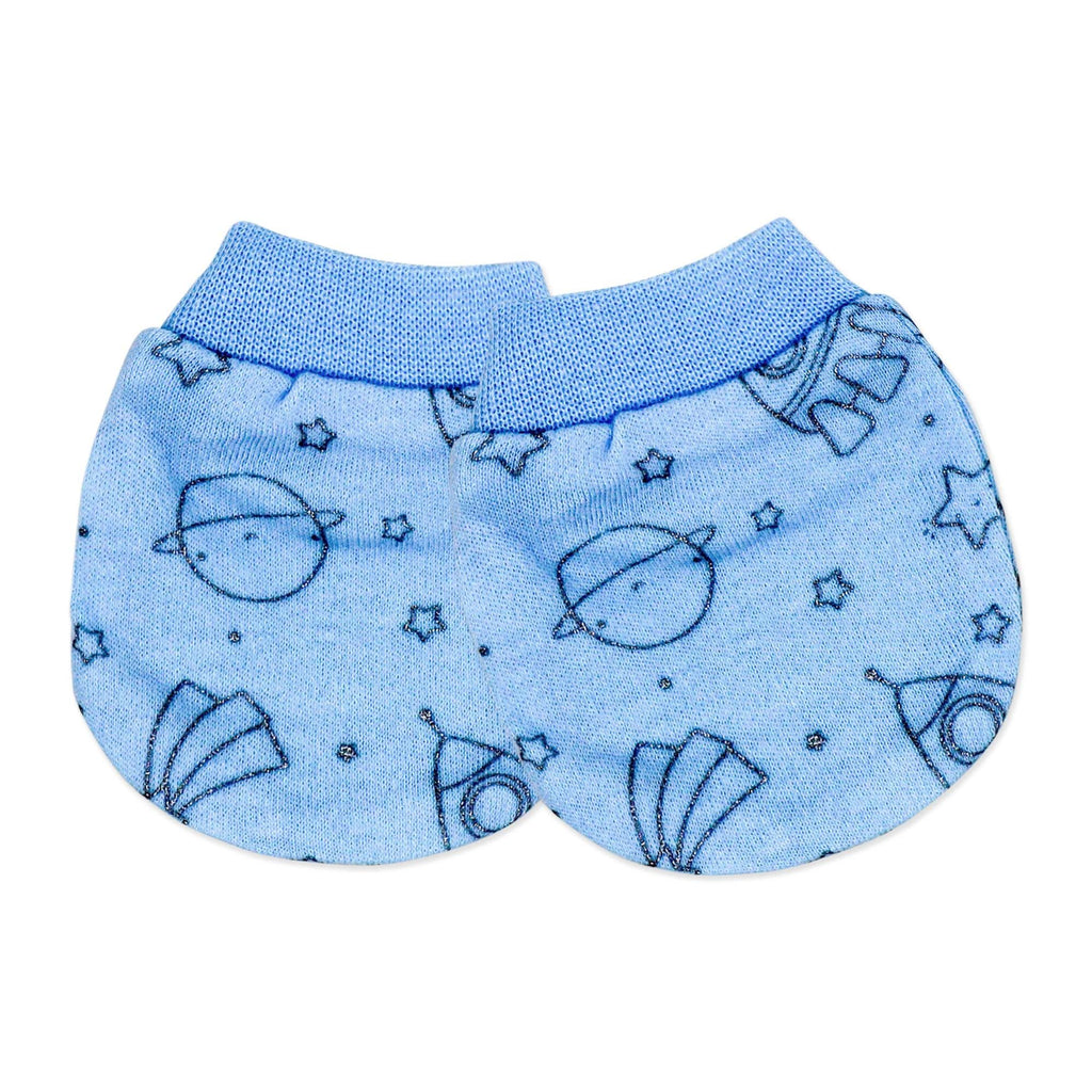 Blue Space 5 Piece Baby Layette Gift Set – 100% Cotton