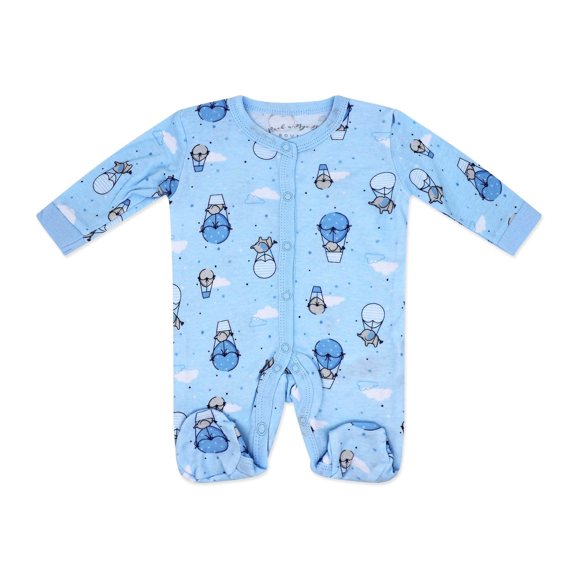 Blue Balloon 5 Piece Baby Layette Gift Set – 100% Cotton