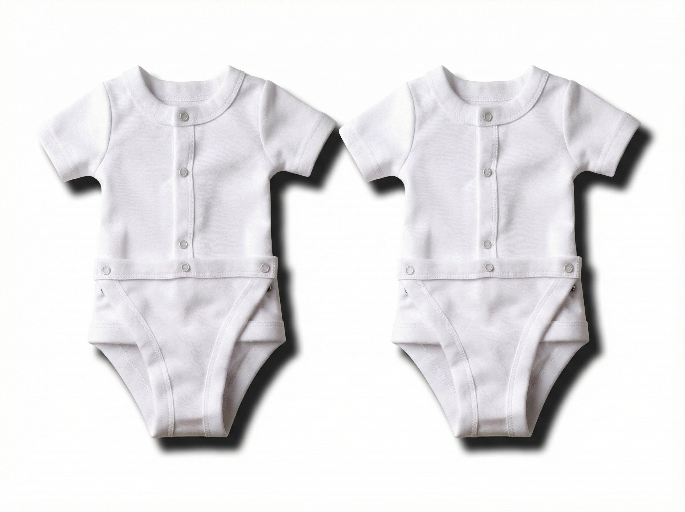 Pack of 2 Diaper Vest white bodysuit- 100% Cotton
