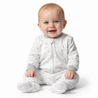 Grey Star Zip Baby Sleeper| One Piece – 100% Cotton