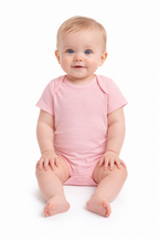 5 Pack Pink Baby Bodysuits – 100% Cotton Short Sleeve