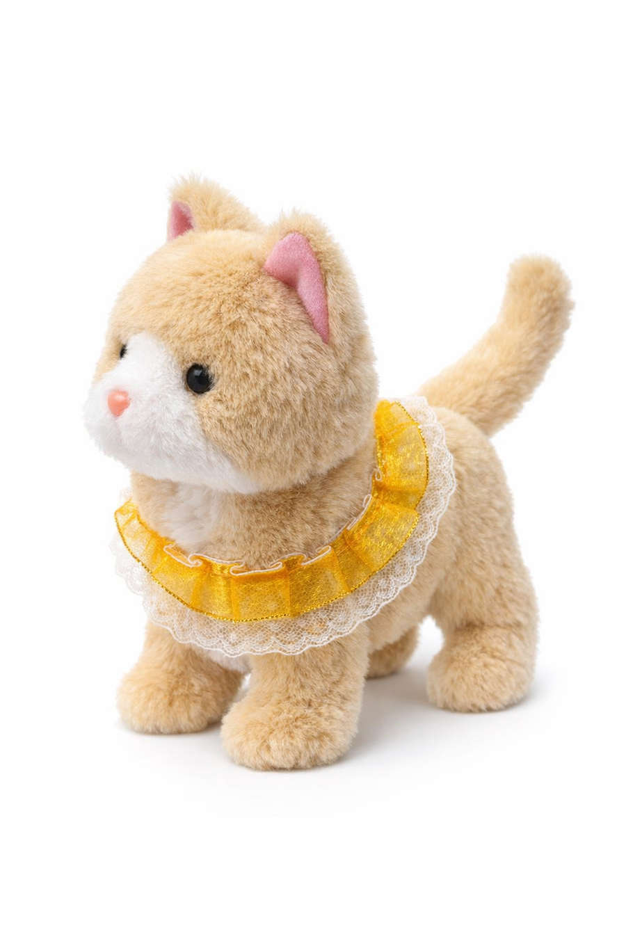Battery Operated Walking Kitten Plush Toy – Moving Cat with Dress Collar, 2+ Ages