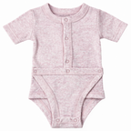 Pack of 2 Diaper Vest Pink Bodysuit-100% Cotton