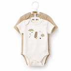 3 Piece Neutral Forest Baby Outfit – 2 Bodysuits & Pants, 100% Cotton