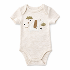 3 Piece Neutral Forest Baby Outfit – 2 Bodysuits & Pants, 100% Cotton