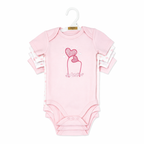 4 Pack Pink Heart Baby Bodysuits – 100% Cotton