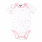 4 Pack Pink Heart Baby Bodysuits – 100% Cotton