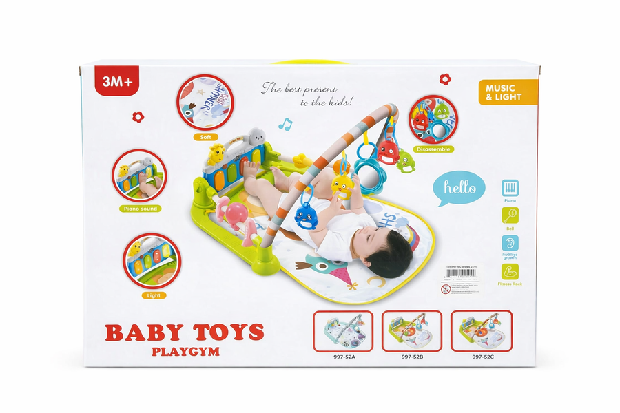 Baby Play Mat with Piano – Music & Light Activity Gym (3M+)