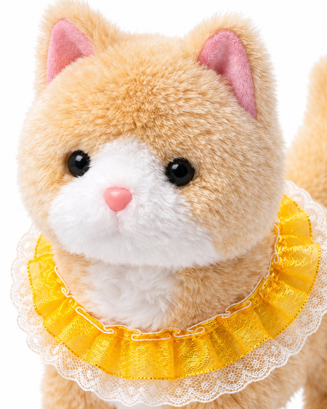Battery Operated Walking Kitten Plush Toy – Moving Cat with Dress Collar, 2+ Ages
