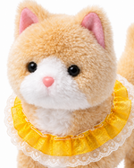 Battery Operated Walking Kitten Plush Toy – Moving Cat with Dress Collar, 2+ Ages