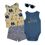 Safari Tank Bodysuit & Short Set with Sunglasses – Baby 9M